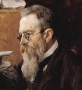 Valentin Serov Crop of portrait of the composer Nikolai Andreyevich Rimsky-Korsakov oil on canvas